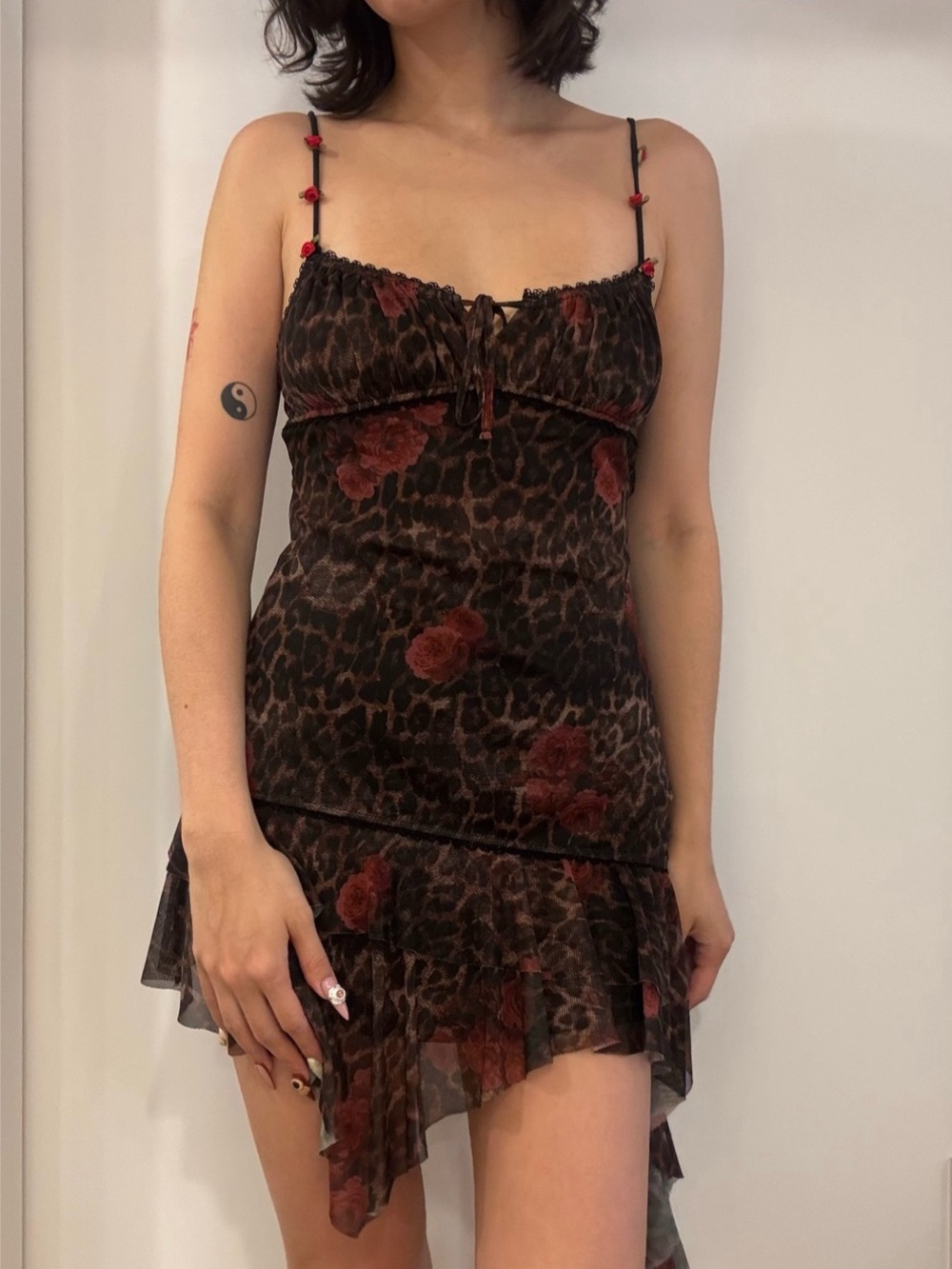 Cheetah print mini dress